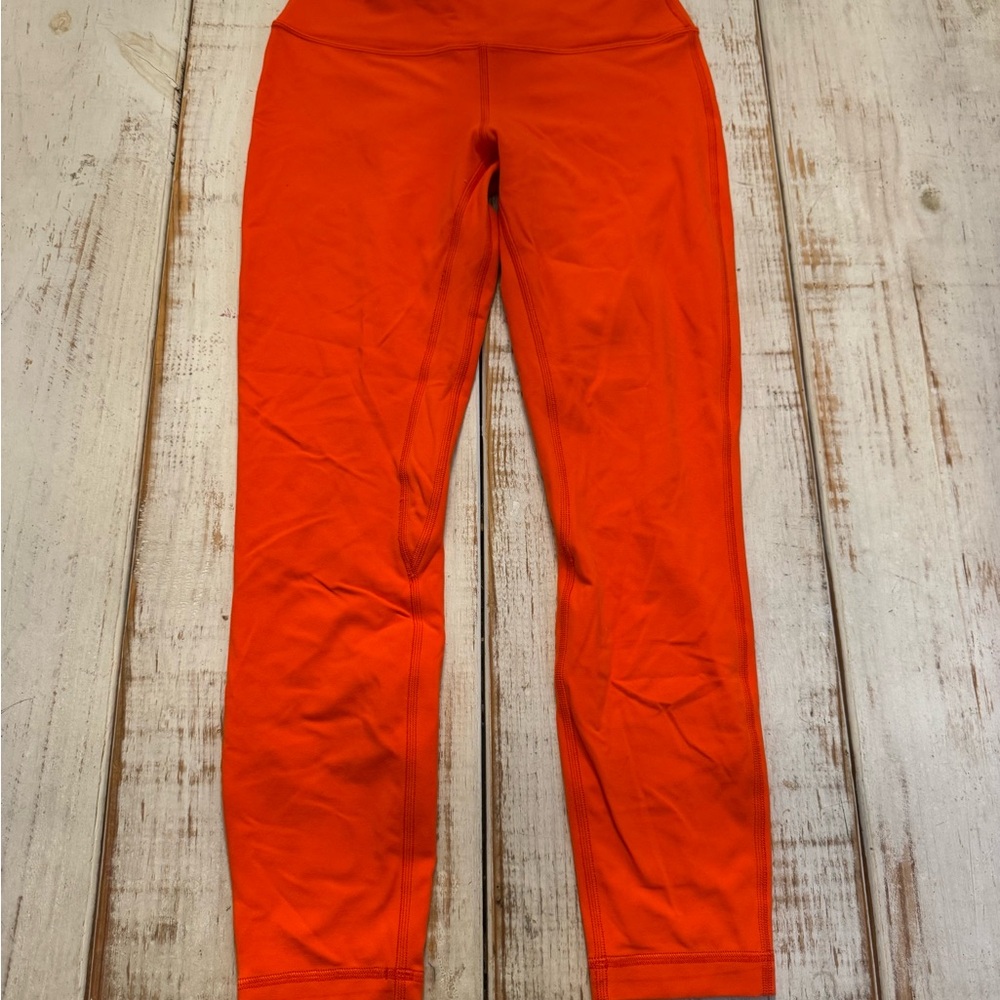 lululemon athletica Bright Orange Full-Length Leggings